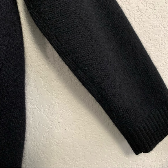 Vtg LRL Ralph Lauren Sweater Women 1X Wool Cashmere Shawl Collar Faux Wrap Black - Picture 8 of 15